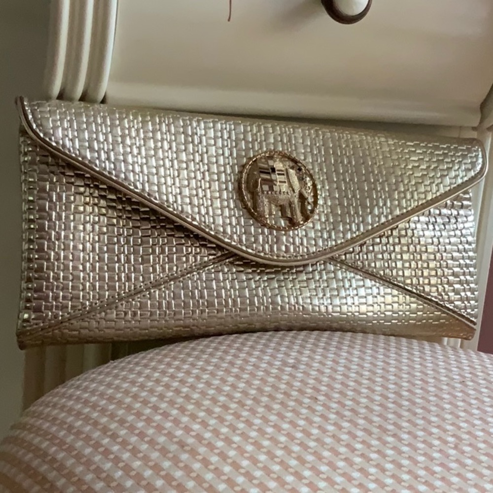 Lily Pulitzer Gold Elephant Clutch